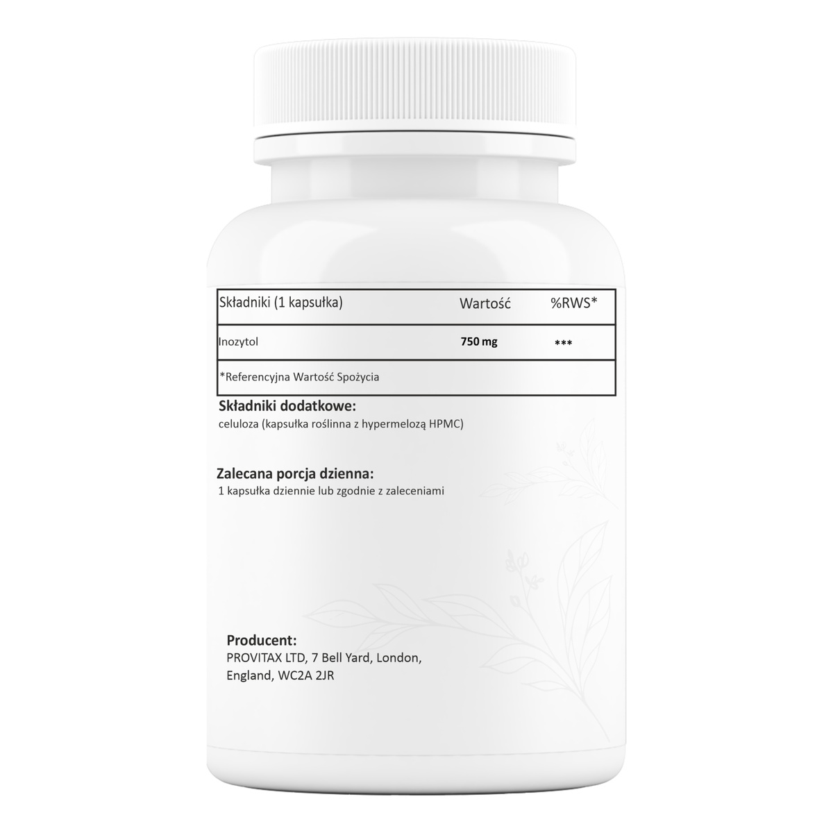 Inozytol 750 mg 60 kapsułek - obrazek 2